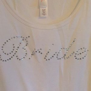 Bride rhinestone ribbed tank. Perfect condition.
